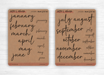 Planches stickers "Mois de l'année" - 6 ou 12 mois - Plusieurs polices d'écriture disponibles - Bullet Journal & Planner