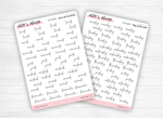 Planche Stickers "Jours de la semaine" - 8 semaines - Jolie écriture - Papier blanc, transparent mat ou Kraft - Bullet Journal & Planner