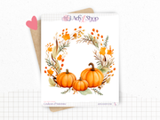 Sticker sheets - "Colors of Fall" - Watercolor illustrations : autumn, pumpkin, leaves, coffee - Bullet Journal / Planner sticker sheet
