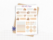 Sticker sheets - "Fall Moments" - Watercolor illustrations : autumn, cozy vibe, soft colors - Bullet Journal / Planner sticker sheet