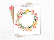 Pack de Stickers "Jolies Tulipes" - Autocollants sur le thème du printemps, fleurs - 12 stickers die-cut - Bullet Journal Planner
