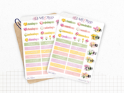Pack de Stickers "Jolies Tulipes" - Autocollants sur le thème du printemps, fleurs - 12 stickers die-cut - Bullet Journal Planner