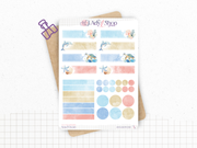 Collection de stickers "Sous l'Océan" - Autocollants sur le thème de l'été - Mer, vie marine, coraux, dauphin - Bullet Journal - Planner