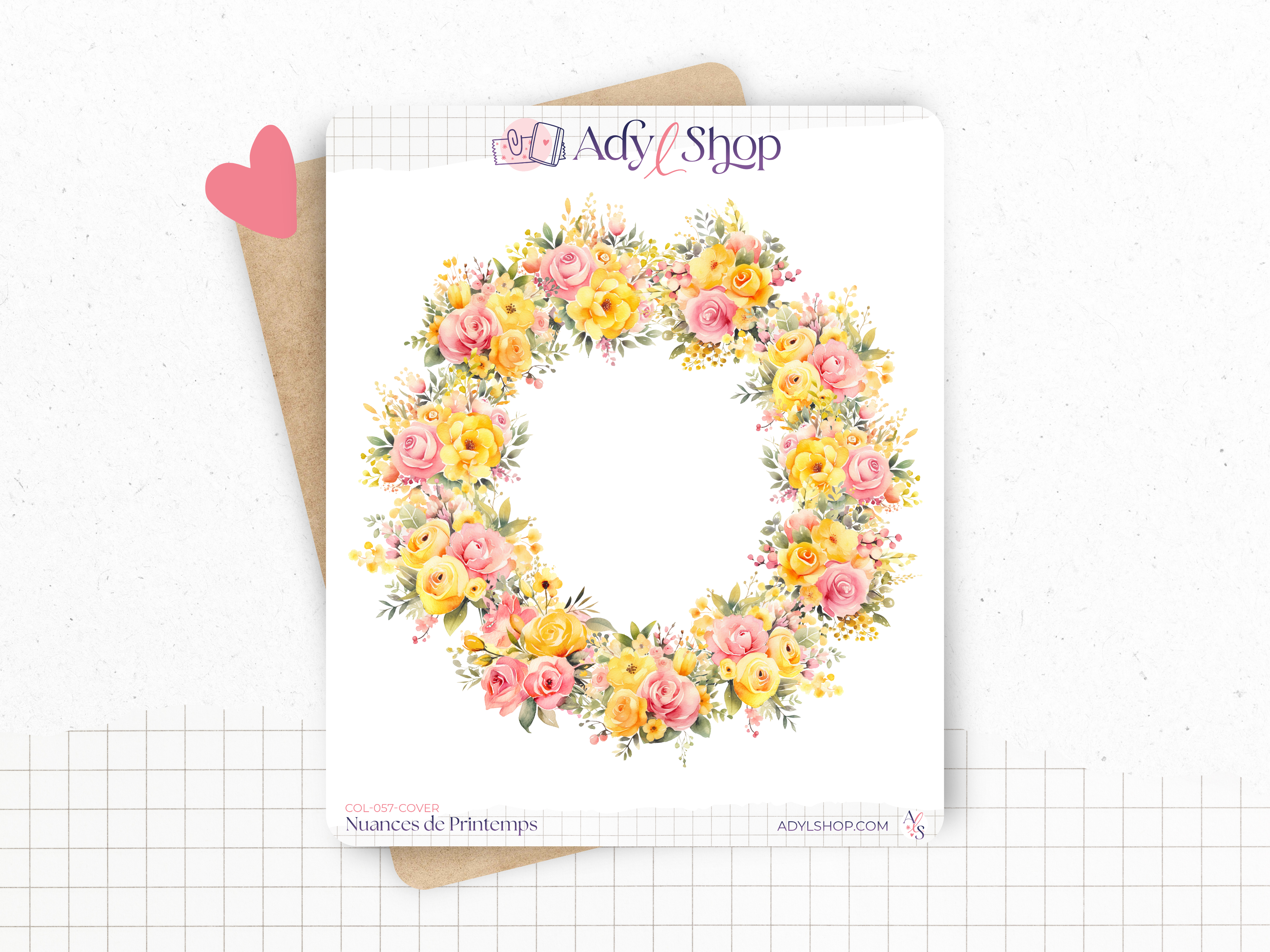 Sticker sheets - "Shades of Spring" - Watercolor illustrations: flowers, bright colors - Monthly cover page - Bullet Journal / Planner stickers