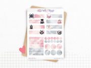 Planches de stickers "Abracada-boo!" - Autocollants sur le thème d'Halloween : monstres mignons - Bullet Journal