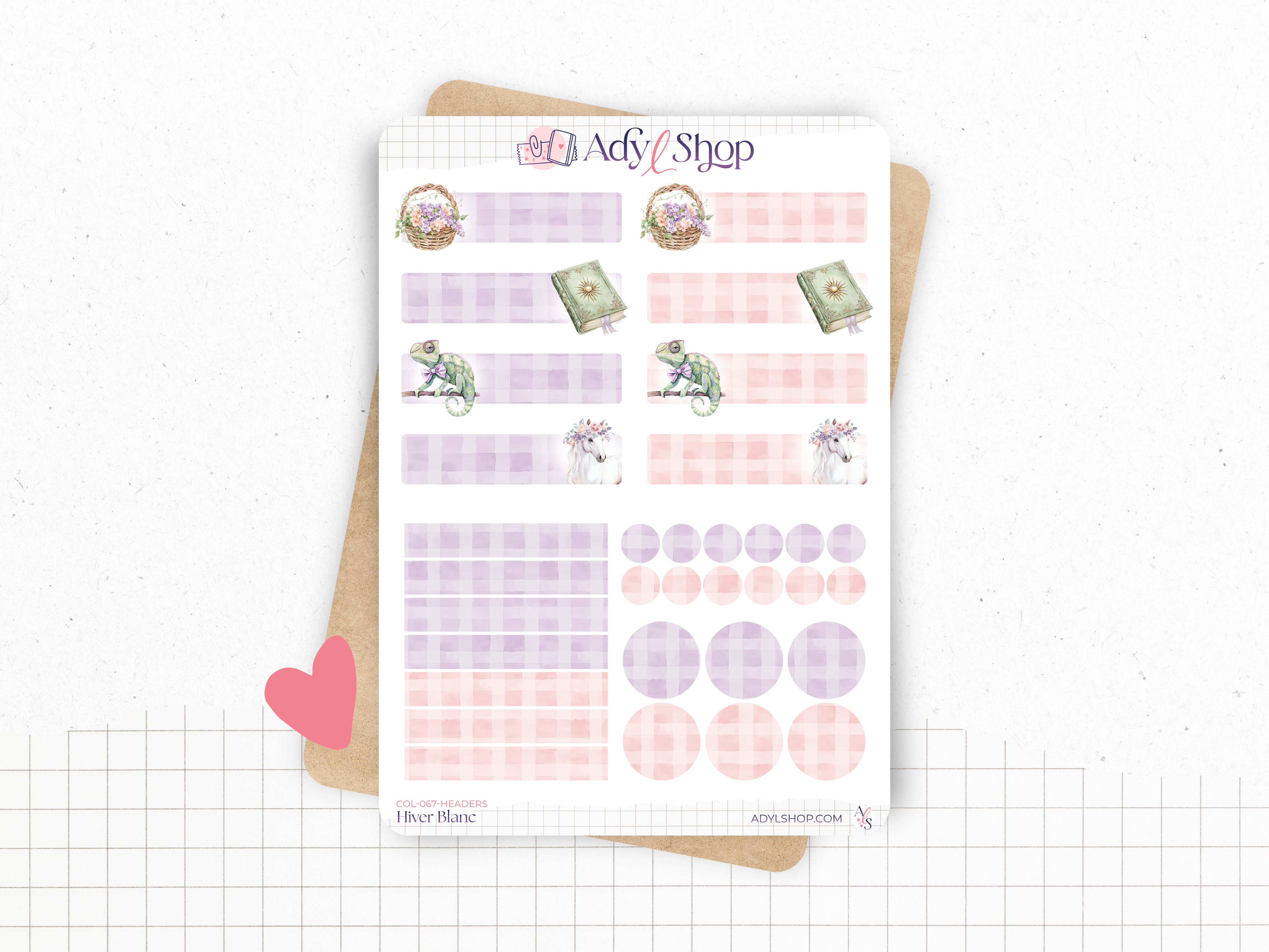 Planches de stickers "Enchanté" - Autocollants sur le thème des contes de fée - Esprit printanier et couleurs pastel - Bullet Journal & Planner