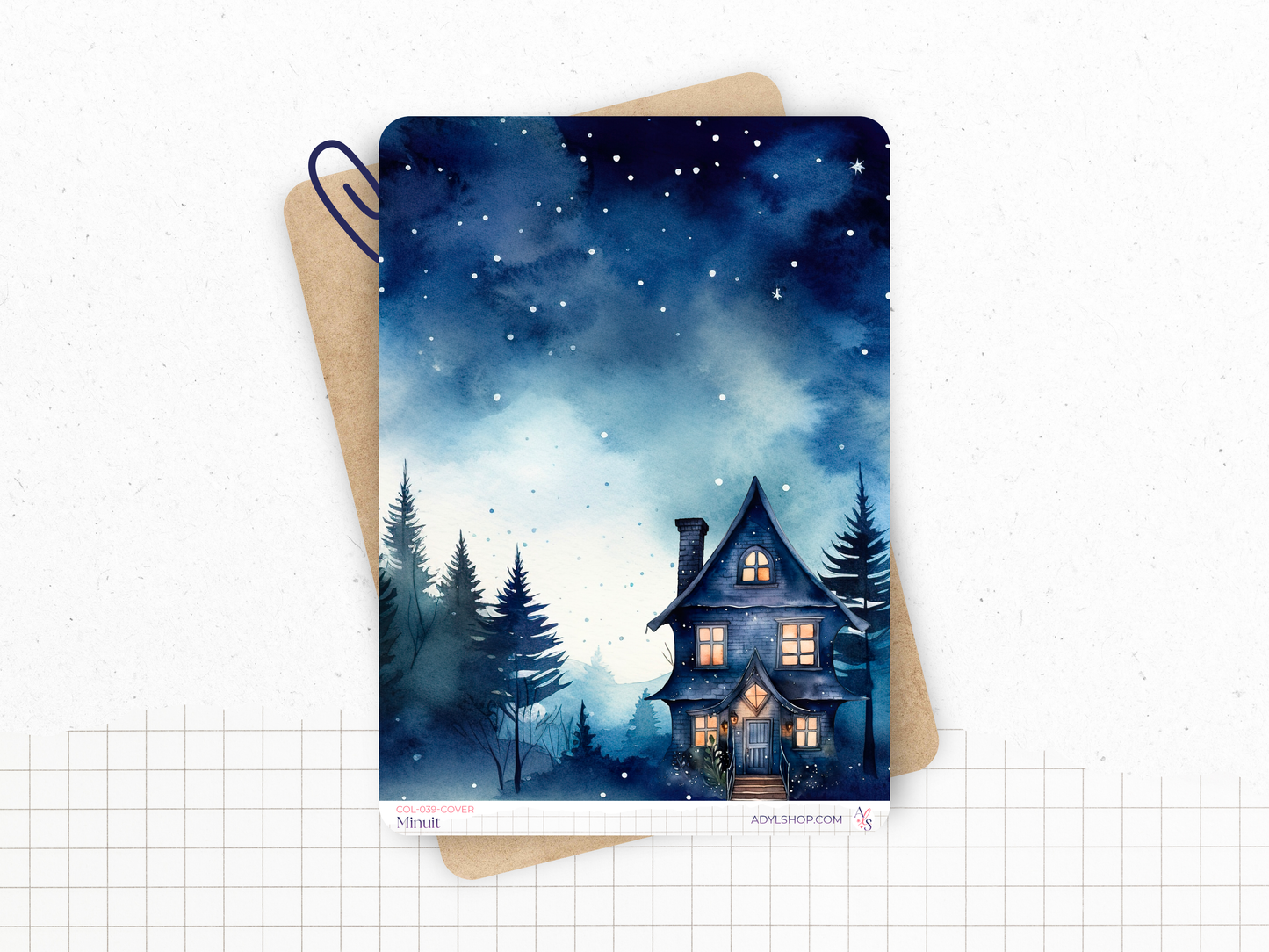 Pack de Stickers "Minuit" - Autocollants sur le thème de la magie, sorcellerie, Halloween - 10 stickers die-cut - Bullet Journal / Planner