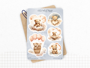 Planches Stickers "De l'Amour dans l'Air" - Autocollants sur le thème de l'amour - Saint Valentin, amoureux, love - Bullet Journal / Planner