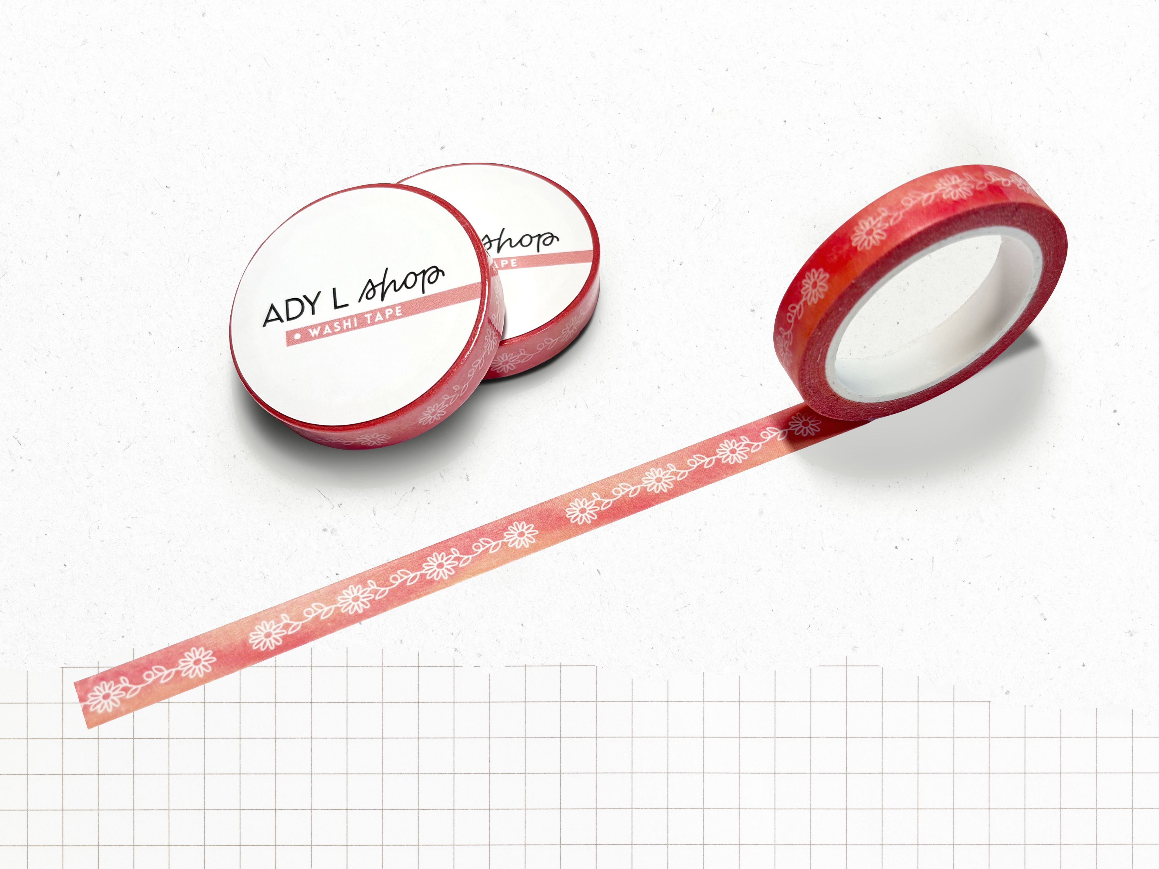 Washi tape - Shades of Spring - Colorful spring illustrations - 8mm x 10m - Bullet Journal, scrapbooking, stationery