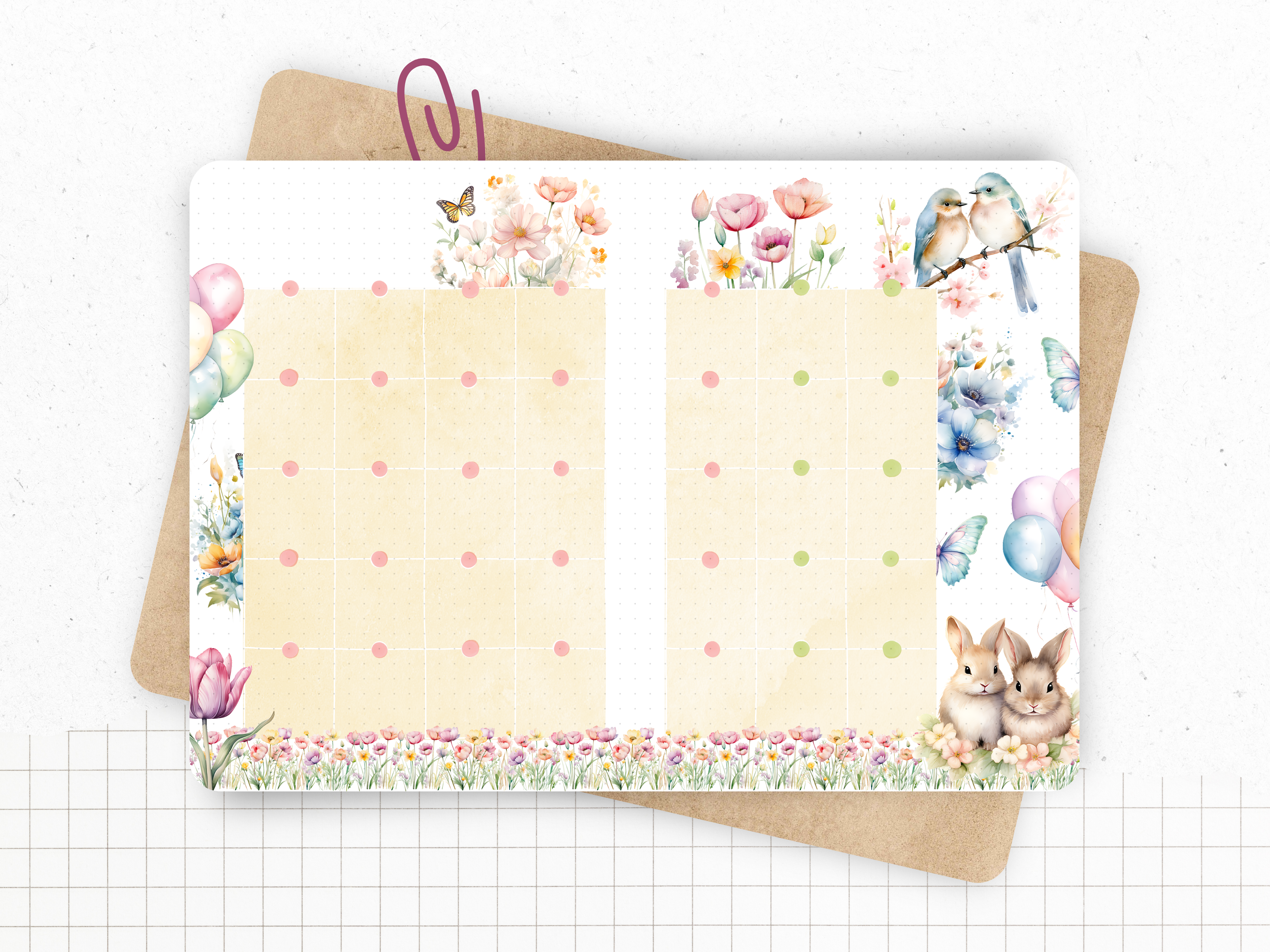 Calendrier "Printemps Pastel"