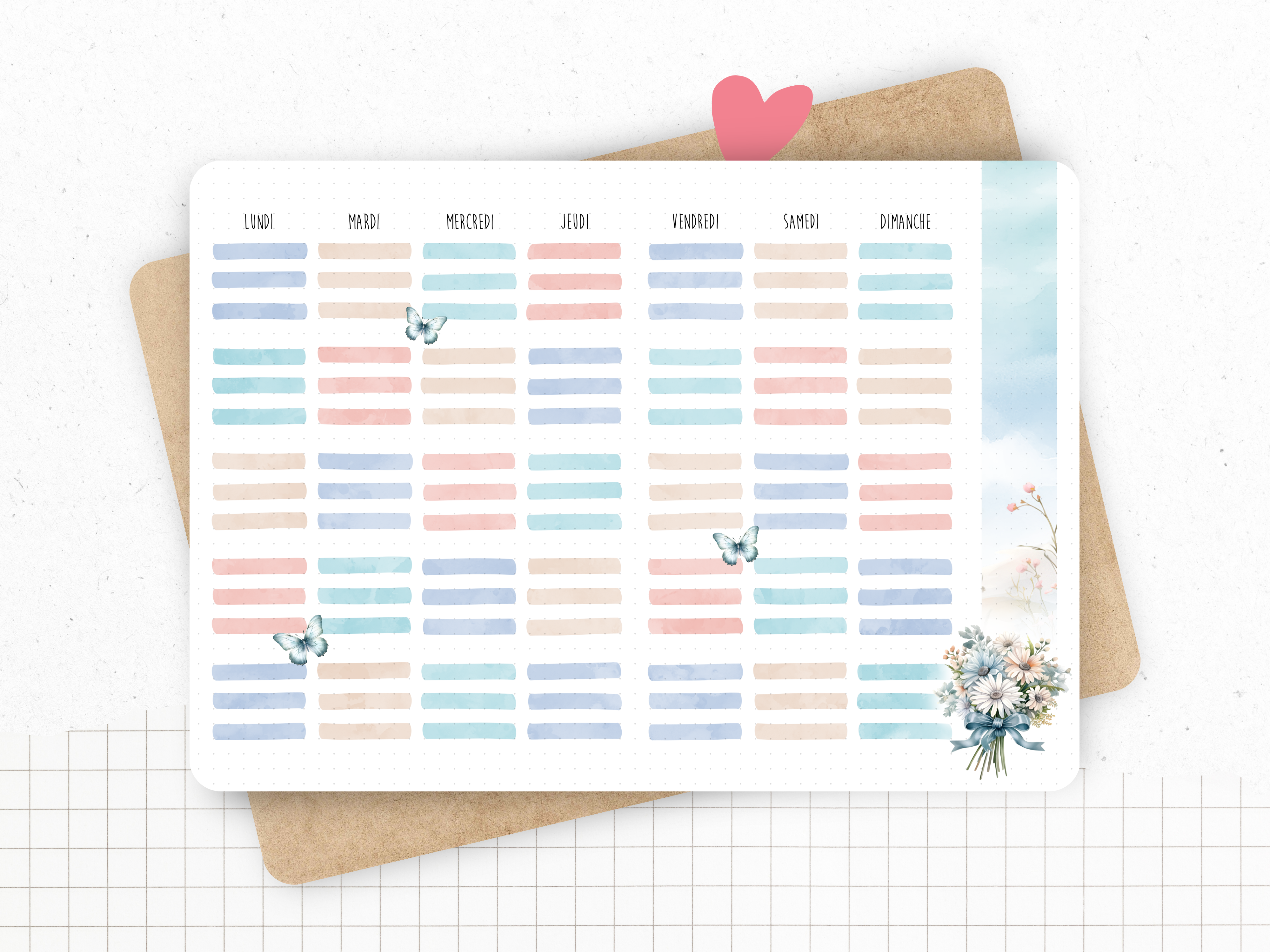 Calendrier "Printemps Bleu"