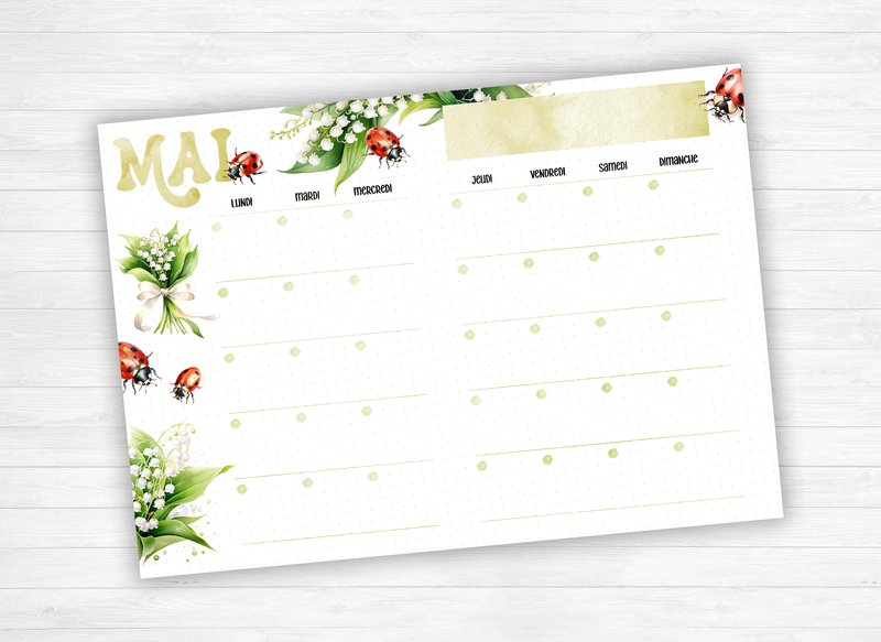 Calendrier "Muguet & Coccinelles"