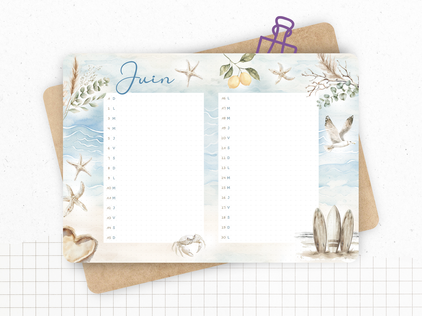 "Ocean Breeze" Calendar