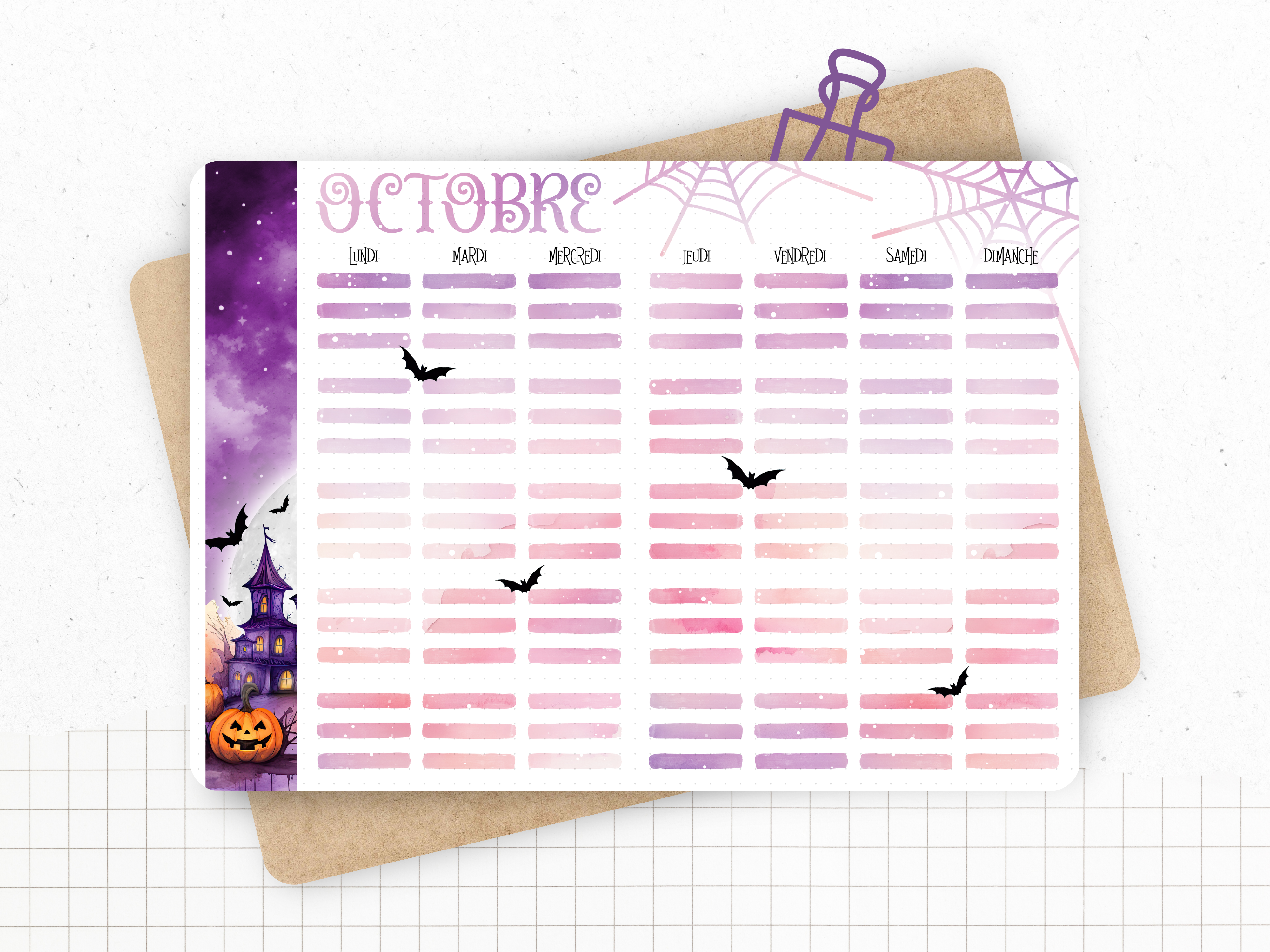 Calendrier "Halloween Violet"