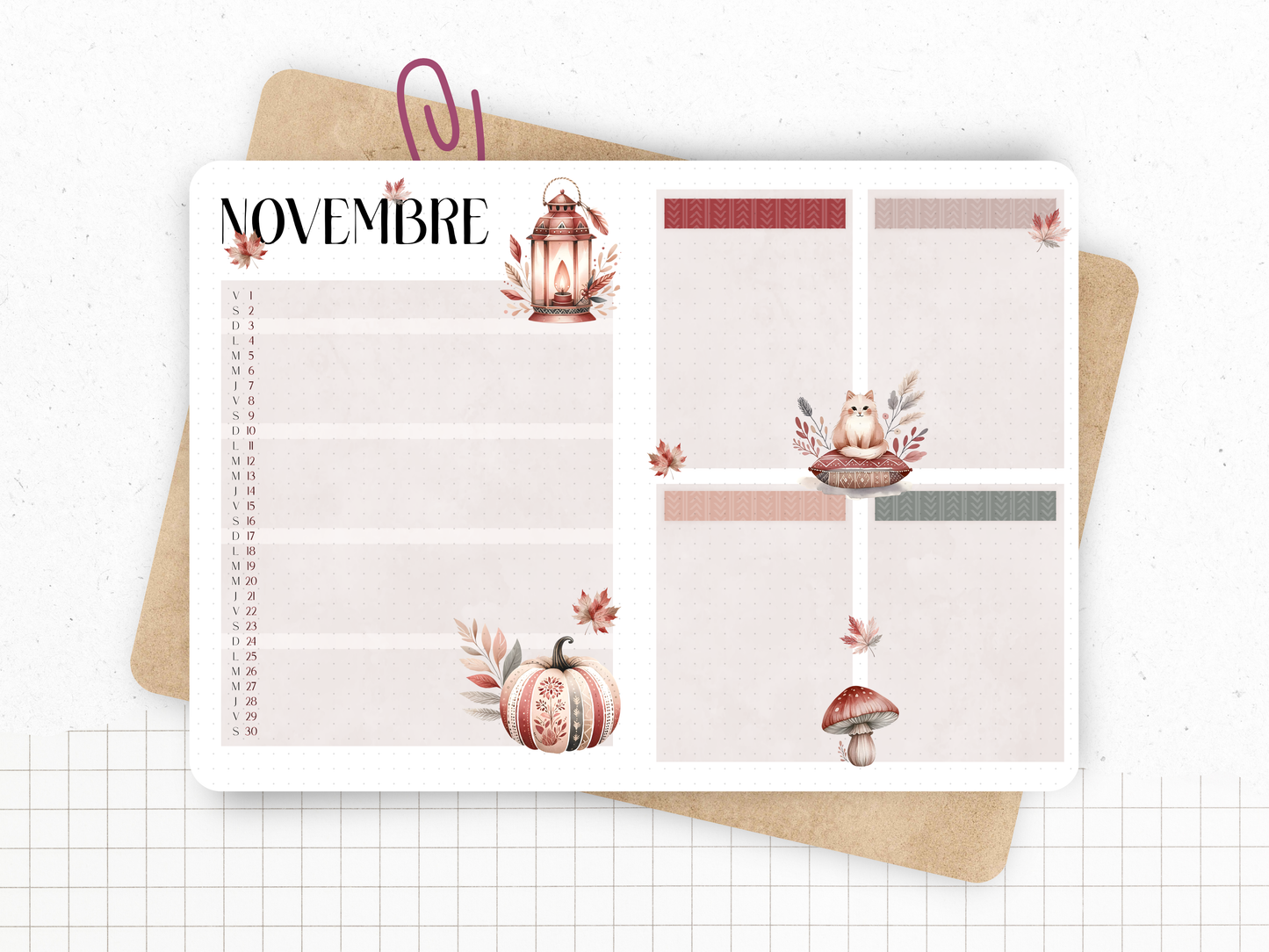 "Boho Fall" Calendar