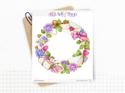 Planches Stickers "Romantique" - Autocollants sur le thème de l'amour et du romantisme - Saint Valentin, fleurs - Bullet Journal / Planner