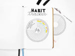 Sticker habit tracker circulaire - Tracker mensuel - rond - suivi d'habitudes - pour carnet A5 - Bullet Journal & Planner