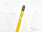 Planche de mini stickers "notes"- Papier autocollant blanc ou transparent - Planner stickers - Minimal - Bullet Journal