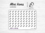 Planche de stickers mini icônes "jardinage" - Arrosoir, arroser, plantes, jardin - Mini icon - Planner stickers - Minimal - Bullet Journal
