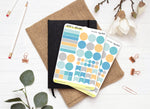Planche Stickers Palette de Couleurs "Hiver Cozy" différentes formes - Couleurs froides de l'hiver - Bullet Journal & Planner - Journaling