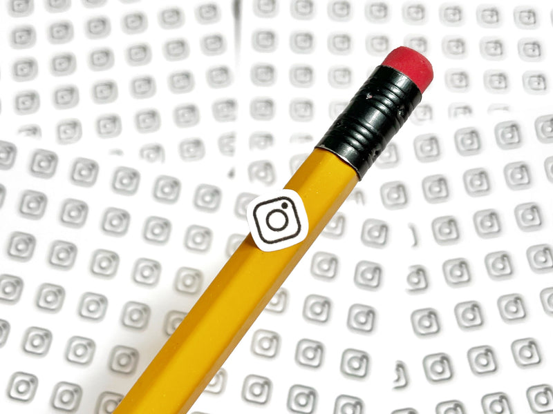 Planche de stickers mini icônes "Instagram" - Réseau sociaux - 104 stickers - Mini icon - Planner stickers - Minimal - Bullet Journal