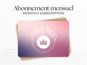 Abonnement Mensuel — Chaque mois, reçois automatiquement la nouvelle collection dans ta boîte aux lettres