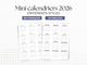 2025 Mini calendar stickers - With or without a header - different header fonts, Bullet Journal & Planner sticker sheet - Journaling