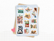 Planches de Stickers "Book Lover" - Autocollants sur le thème des livres et de la lecture - Bullet Journal / Planner