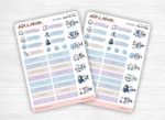 Complete collection - "Snow Day" - Watercolor illustrations : winter, snow, Christmas, cold, blue - Bullet Journal / Planner sticker sheet