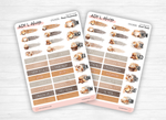 Sticker sheets - "Sweet Treats" - Watercolor illustrations : coffee, chocolate, cozy break, latte - Headers - Bullet Journal / Planner sticker sheet