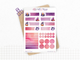 Sticker sheets - "Purple Halloween" - Watercolor illustrations : magic, witchcraft, Halloween - Headers - Bullet Journal / Planner sticker sheet