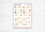 Sticker sheets - "Enchanted Winter" - Watercolor illustrations: Christmas, winter, ornaments, decoration - Days of the week - Bullet Journal / Planner stickers