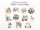 Pack de stickers "Hiver Cocooning" - 11 autocollants sur le thème de l'hiver : cozy, froid, bleu, neige, glace, flocon - Bullet Journal