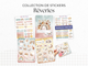 Collection complète de stickers "Rêveries" - Autocollants sur un thème bohème : papillons, lunes, fleurs, couleurs douces - Bullet Journal