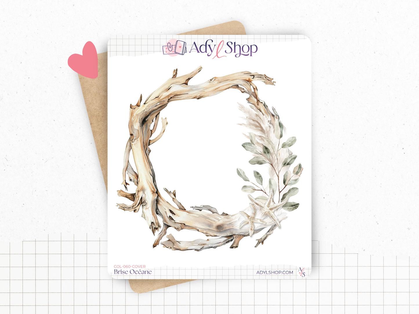 Sticker sheet collection - "Ocean Breeze" - Watercolor illustrations: summer, beach - Bullet Journal / Planner stickers