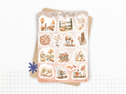 Planches de stickers "Un Automne à la Campagne" - Autocollants sur le thème de l'automne - Bullet Journal