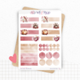 Planches de stickers "Automne Bordeaux" - Autocollants sur le thème de l'automne : feuilles, citrouilles, couleurs automnales - Headers - Bullet Journal