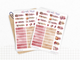 Planches de stickers "Automne Bordeaux" - Autocollants sur le thème de l'automne : feuilles, citrouilles, couleurs automnales - Jours de la semaine - Bullet Journal