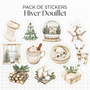 Pack de stickers "Hiver Douillet" - Autocollants sur le thème de l'hiver : un hiver au chaud, cozy - Bullet Journal