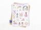 Planches de stickers "Enchanté" - Autocollants sur le thème des contes de fée - Esprit printanier et couleurs pastel - Bullet Journal & Planner