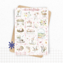 Planches de stickers "Pâques à la Campagne" - Autocollants sur le thème de Pâques et du printemps, aux jolies couleurs pastel - Bullet Journal, journaling