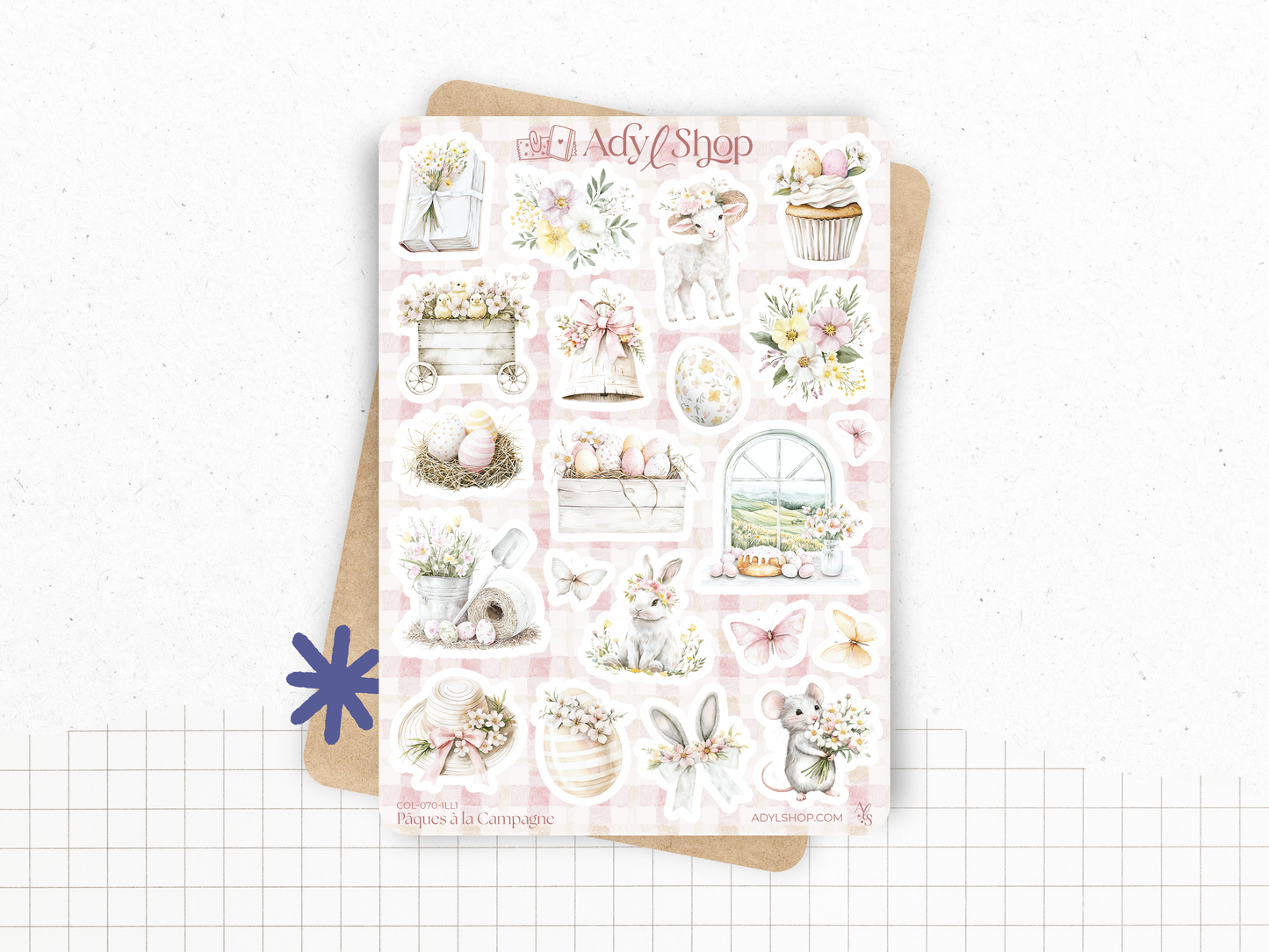 Sticker sheets - "Easter in the Countryside" - Spring spirit and pastel colors - Bullet Journal & Planner