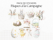 Sticker sheets - "Easter in the Countryside" - Spring spirit and pastel colors - Bullet Journal & Planner
