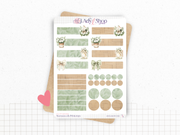 Planches de stickers "Murmures de Printemps" - Autocollants sur le thème du printemps, couleurs douces - Bullet Journal, journaling