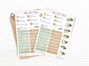 Planches de stickers "Murmures de Printemps" - Autocollants sur le thème du printemps, couleurs douces - Bullet Journal, journaling