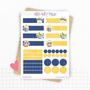 Planches de stickers "Méditerranée" - Autocollants sur le thème de l'été, dolce vita, citrons - Bullet Journal, journaling