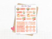 Sticker sheets - "Oh My Peach !" - Summer stickers for your Bullet Journal & Planner