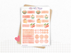 Planches de stickers "Oh My Peach !" - Autocollants sur le thème de l'été, des pêches, des fruits - Bullet Journal, journaling
