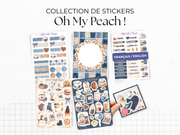 Sticker sheets - "Denim & Coffee" - Stickers for your Bullet Journal & Planner