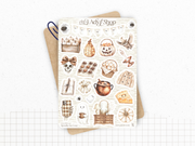 Pack de stickers "Spooky & Cozy" - Autocollants sur le thème d'Halloween - Bullet Journal, journaling
